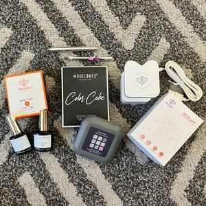 Modelones Gel Nail Set with Fairy Tale Cream Gel Polish and LED Meow Lamp